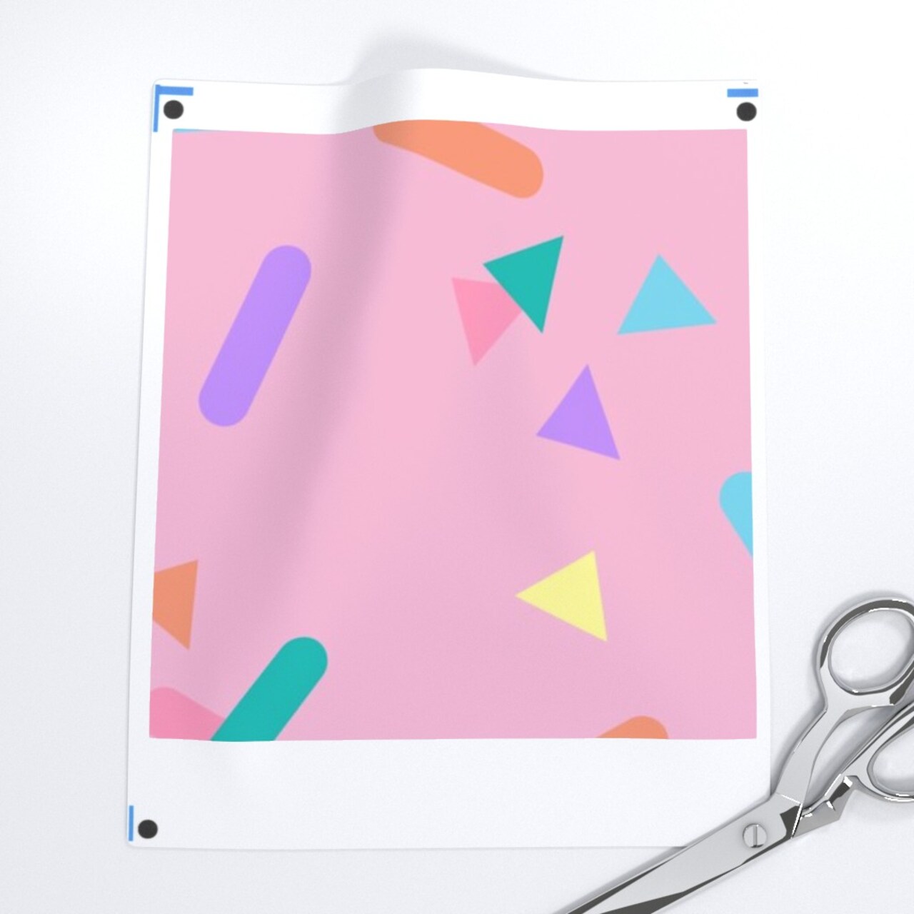 Pink Sprinkles Party 80S Colorful Pastel Shapes Bubblegum Kids Girl Custom Printed Fabric by Spoonflower Various Fabrics by the Yard or Fat Quarter